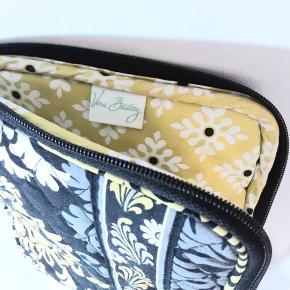 Vera Bradley Baroque Clutch iPad Cover Black Yellow White - Picture 4 of 4